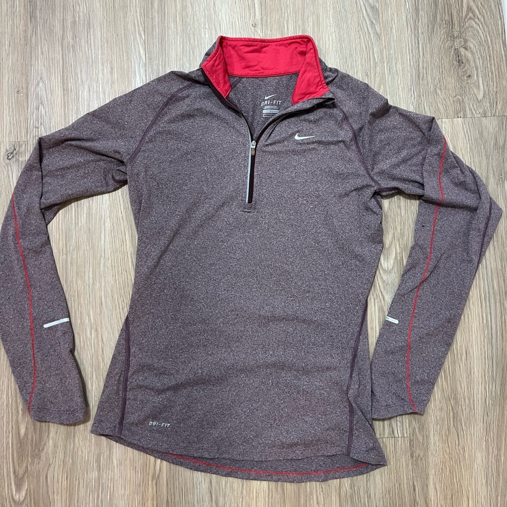 Nike Element Dri-Fit 1/2 zip running shirt size small